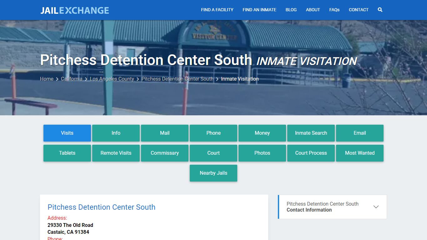 Inmate Visitation - Pitchess Detention Center South, CA - Jail Exchange